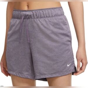 Nike Women's Attack Dri-FIT Mid-Rise Shorts Purple Size Large Activewear